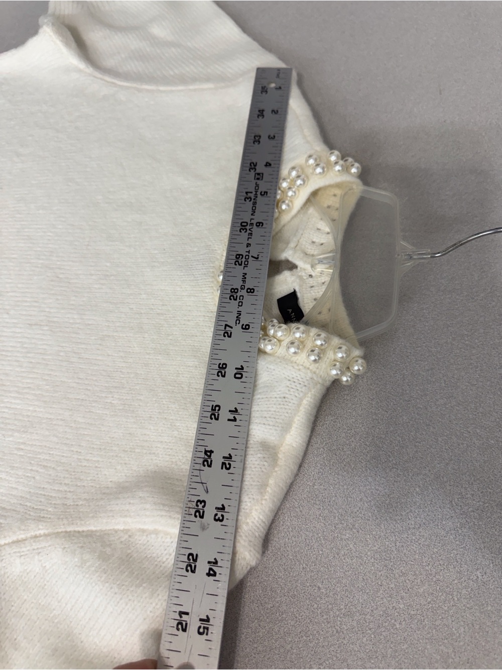 ANN TAYLOR  Ivory Short-Sleeve Pearl-Trim Sweater SIZE SMALL NEW / UNWORN - Picture 4 of 10